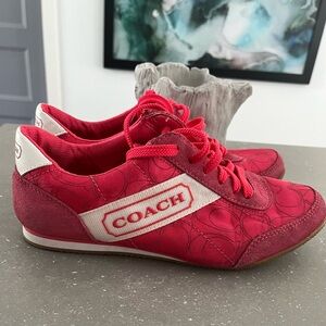 Coach Pamela Red Pink Sneakers